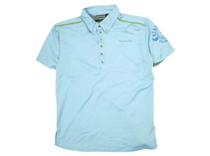 Autre Marque RUSSELUNO Hacktivate Poloshirt aus Polyester Blau