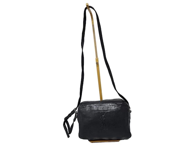 Yves Saint Laurent Saint Laurent Lou Small Camera Bag aus schwarzem Lammleder 