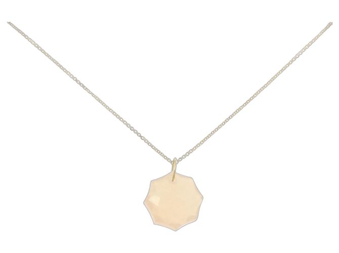 Autre Marque Sweet Pea Au750 Mondstein-Halskette Golden