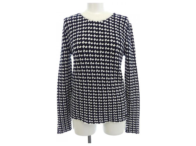 Top de malha Chanel Preto Branco