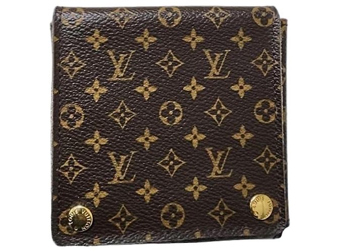 Louis Vuitton Monogram Folding Portafoglio e Custodia Gioielli Marrone