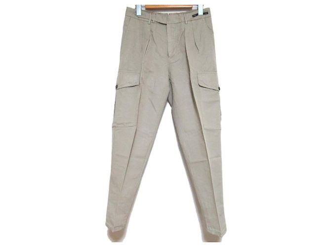 Autre Marque Pantaloni in lino e cotone taglio CARROT FIT PT01