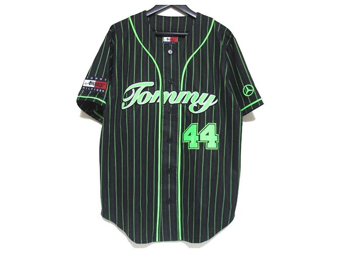 Autre Marque Camicia da baseball in cotone Tommy Hilfiger Nero