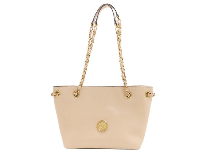 Borsa Versace Logo in pelle di vitello rosa