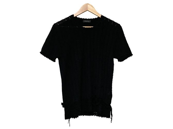Autre Marque INGEBORG Stricktop mit Bändern Schwarz