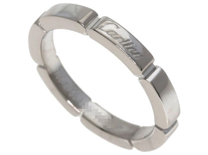 Anillo Maillon Panthère #50 de Cartier en oro blanco de 18K