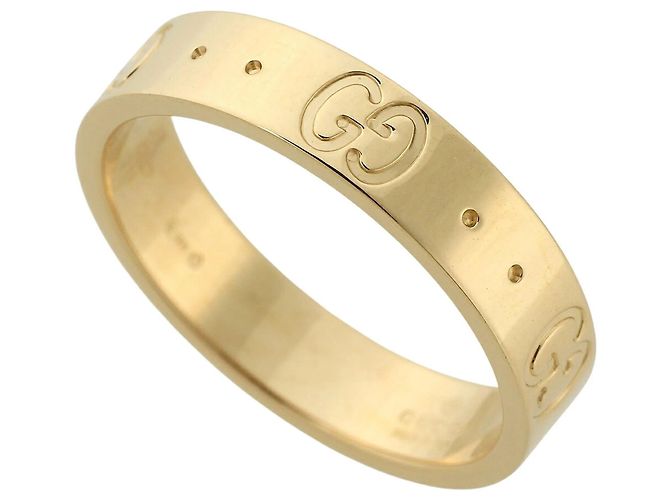 Anello Interlocking G Icon di Gucci D'oro