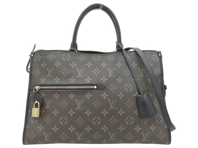 Sac cabas Louis Vuitton Monogram Popincourt MM Noir