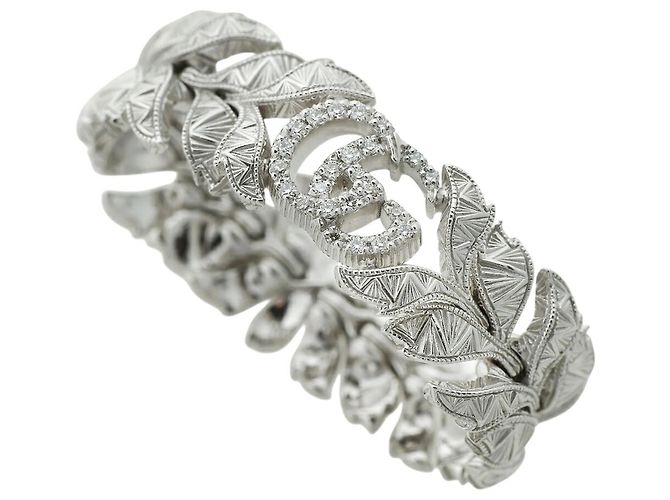 Bague Flora en or blanc Gucci Doré