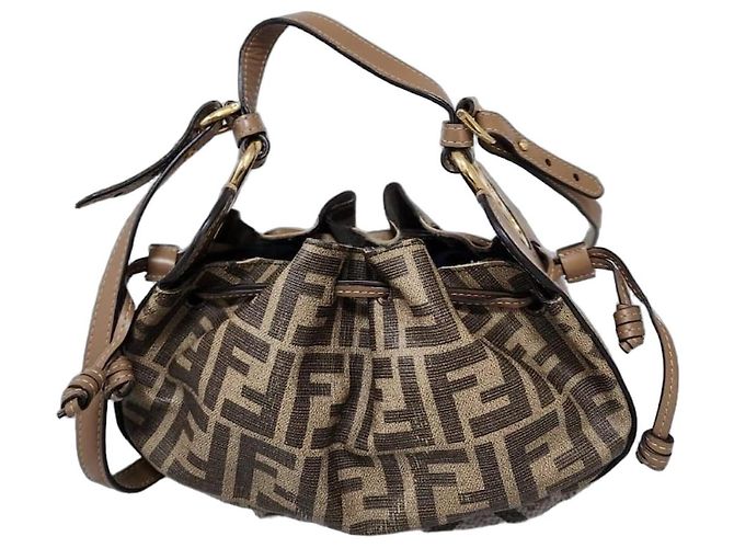 Fendi Pomodorino Mini Borsa a Secchiello Zucca Marrone