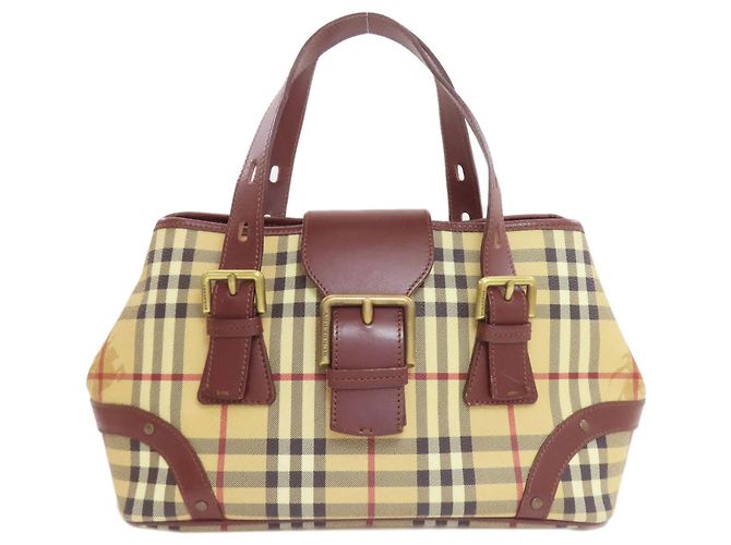 Burberry Check Handtasche Beige
