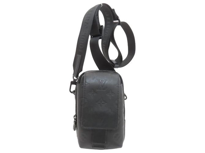 Borsa a tracolla Louis Vuitton Double Phone Pouch Nero