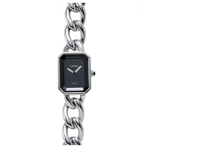Relógio de quartzo feminino Chanel Première L H0452 Black