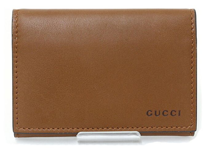 Gucci GG Emblem Card Case Brown