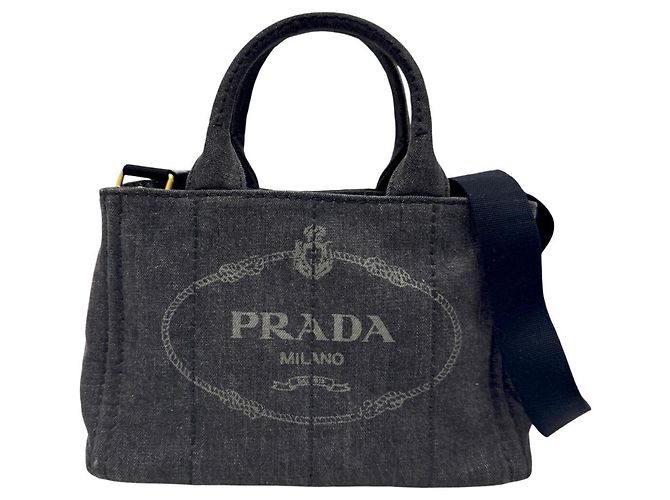 Prada Canapa B2439G Handtasche Black Schwarz
