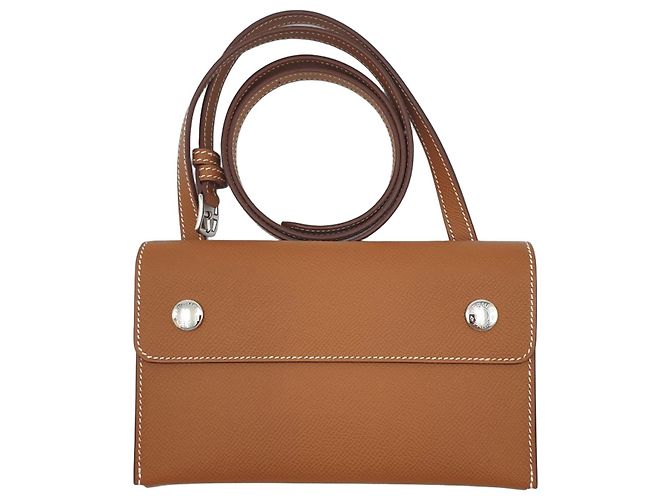 Hermès Hermesnap Portefeuille Gold Epsom Doré Camel