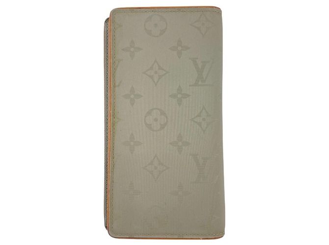 Brazza Louis Vuitton Green Canvas Long Wallet