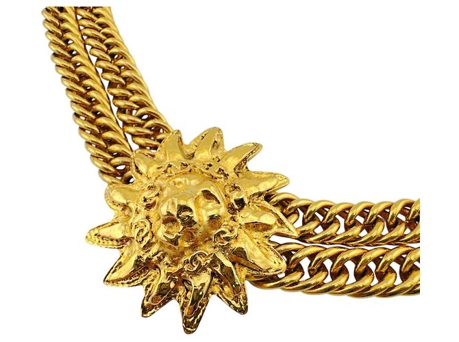 Collar Choker Chanel Vintage Gold Dorado