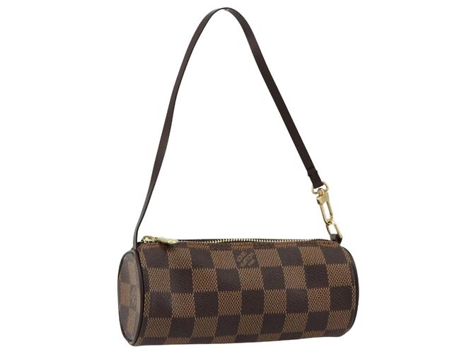 LOUIS VUITTON Damier Ebene Papillon Pouch LV Auth 179588