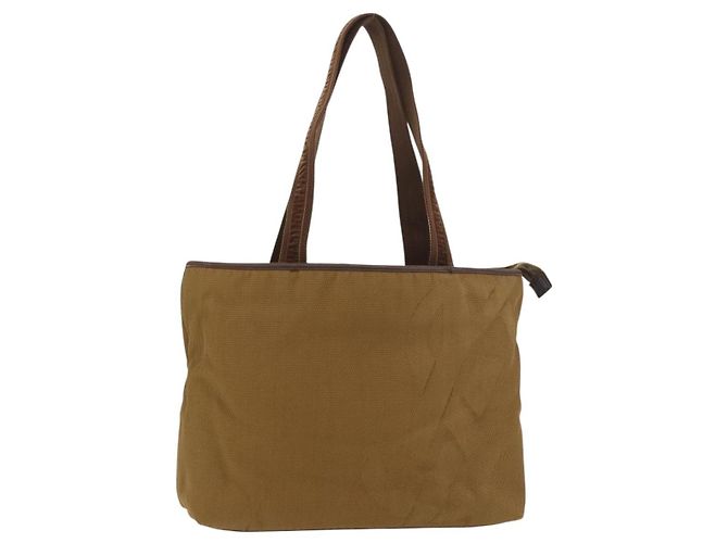 SAINT LAURENT Handtasche Canvas Braun Auth 180089