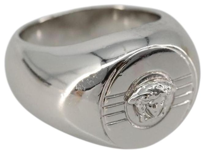 Anello Gianni Versace metallo Argento Auth bs35090