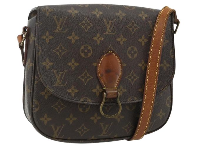 LOUIS VUITTON Bolsa de Ombro Monogram Saint Cloud GM M51242 LV Auth ep14600 Monograma