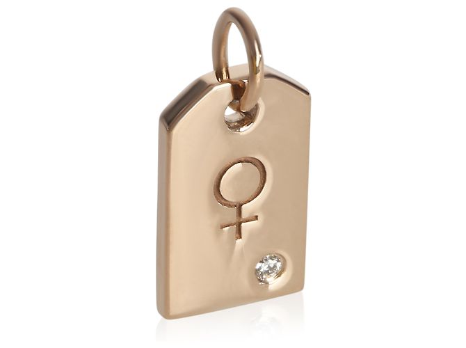 Pendente Mini Tag in oro rosa e diamanti Tiffany & Co.