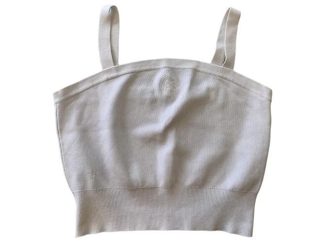Sandro Logo Crop Top Weiß