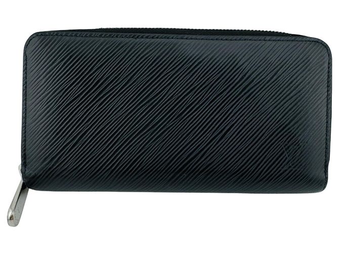 Louis Vuitton Epi Leather Zippy Wallet Black Pink