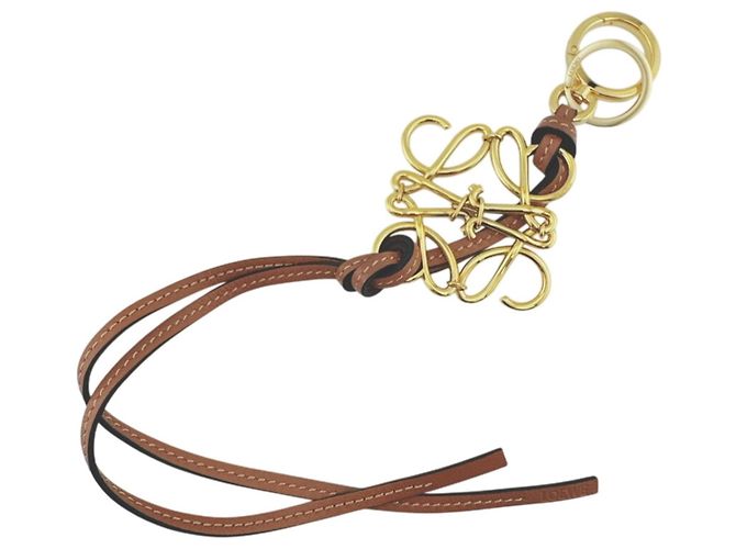 Bolsa Anagram Charm LOEWE Marrom Dourado