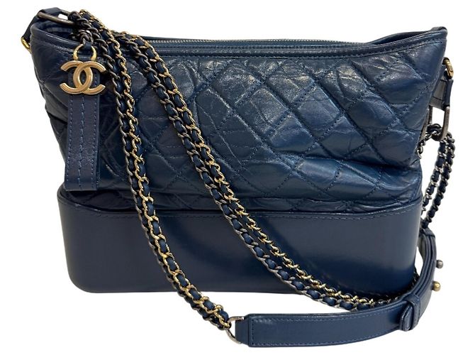 Borsa Hobo Chanel Gabrielle Small Blu