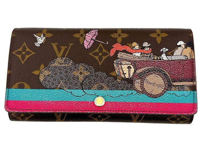 Sarah Louis Vuitton Monogram Long Wallet Brown