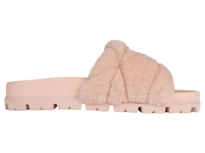 Sandalias de shearling Prada Orchidea Pink Mujer EU 37 / US 7 Rosa