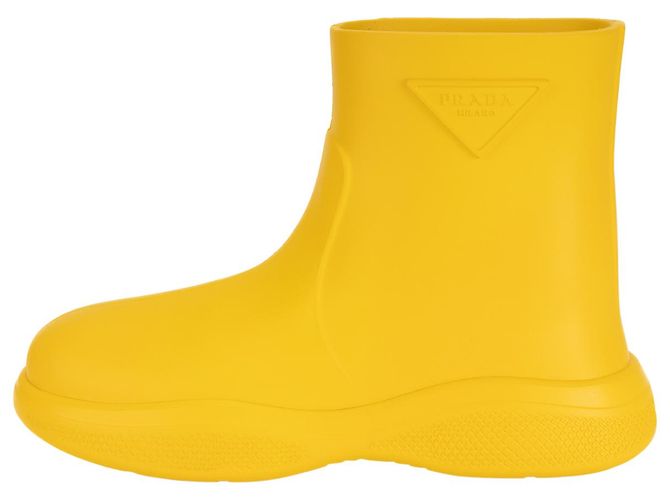 Botas de lluvia Prada Pull-On Rain Booties Goma Sunny Yellow Mujer EU 37 Amarillo