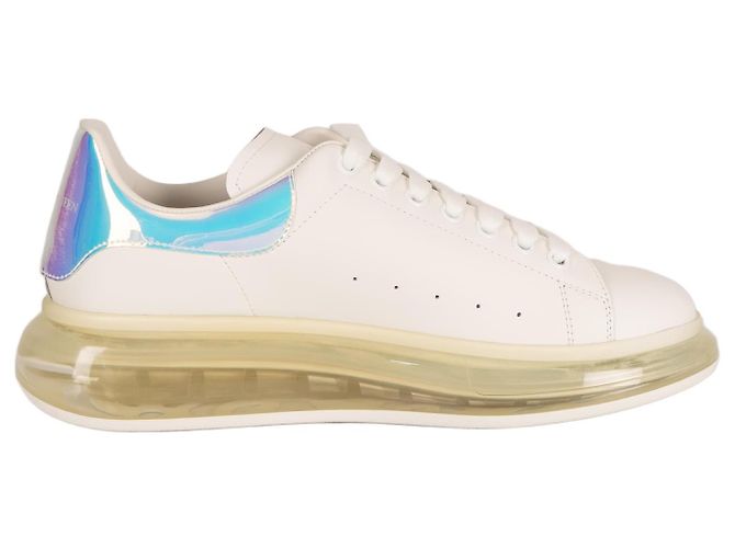 Alexander McQueen Oversized Sneaker mit transparenter Sohle aus Leder Weiß Herren EU 45