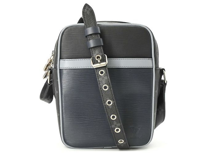 Louis Vuitton Danube PM Schultertasche Schwarz Marineblau Monogramm