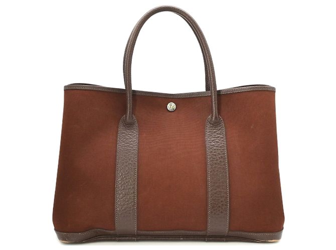 Hermès Sac cabas HERMES Garden PM 36 Marron