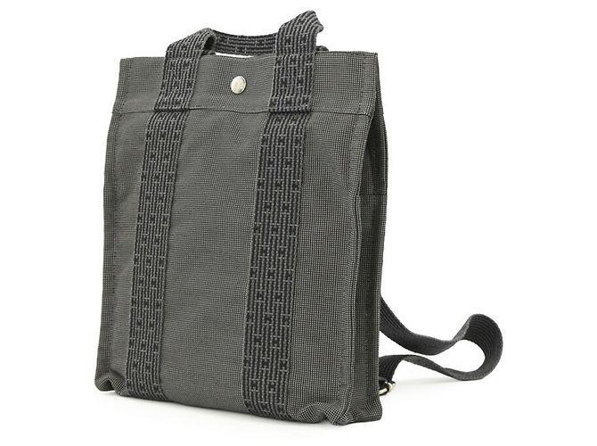 Hermès Borsa Tote Zaino Hermes Herline Ad PM Canvas Marrone