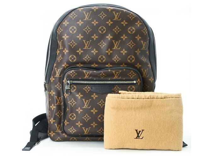 Louis Vuitton Josh Monogram Macassar Backpack Brown Black