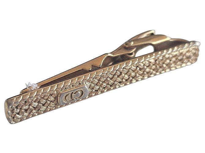 Fermi cravatta Christian Dior logo CD D'oro