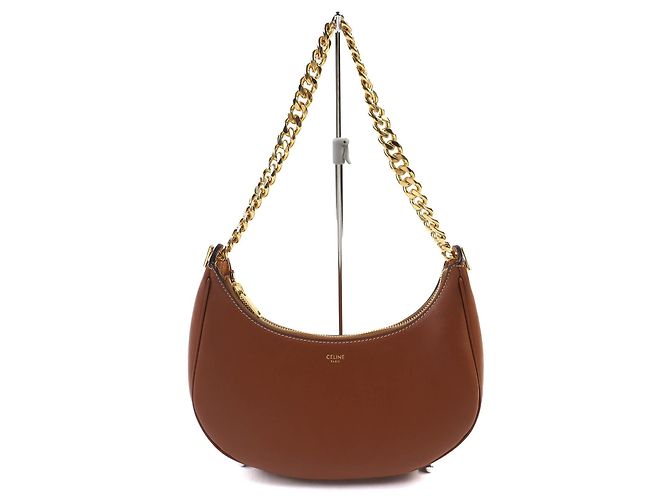 Céline Bolsa de ombro em couro Celine AVA CHAIN Bronze