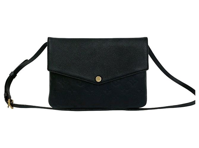 Borsa a tracolla Louis Vuitton Twice in pelle Monogram Empreinte Nero