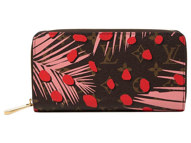 Cartera Zippy Louis Vuitton Marrón Monogram Jungle Dots Castaño