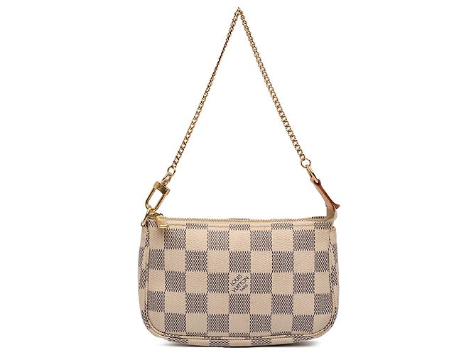 Louis Vuitton Mini Pochette Accessoires Damier Azur branco
