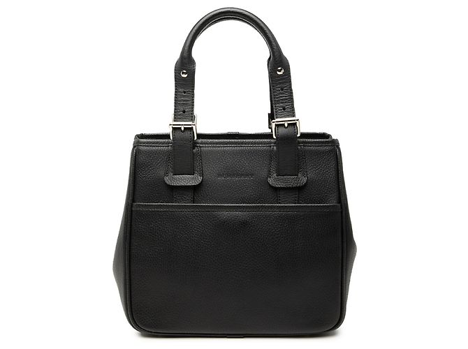 Bolso de mano en cuero negro Burberry