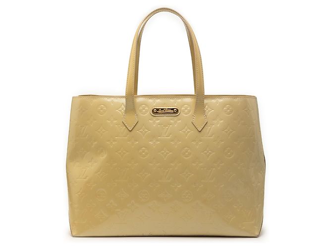 Louis Vuitton Yellow Monogram Vernis Wilshire MM