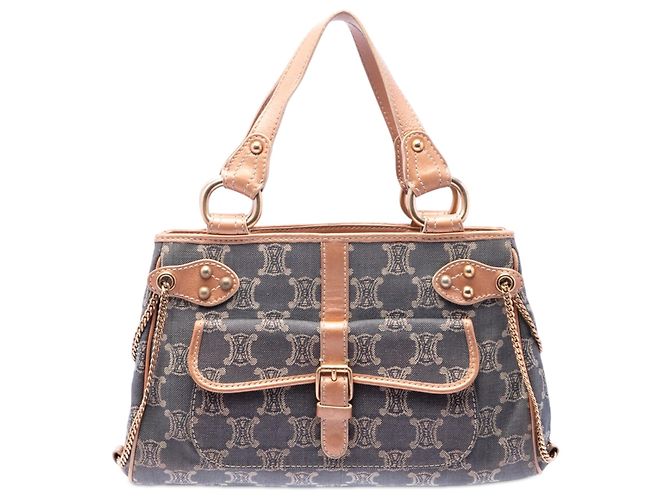 16 Céline Borsa Celine Blue Macadam Denim 