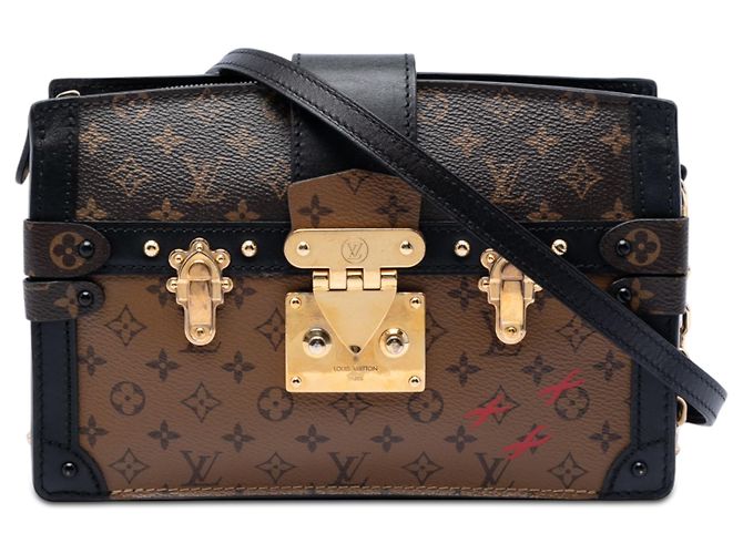 Clutch Louis Vuitton Brown Monogram Reverse Trunk Marrom