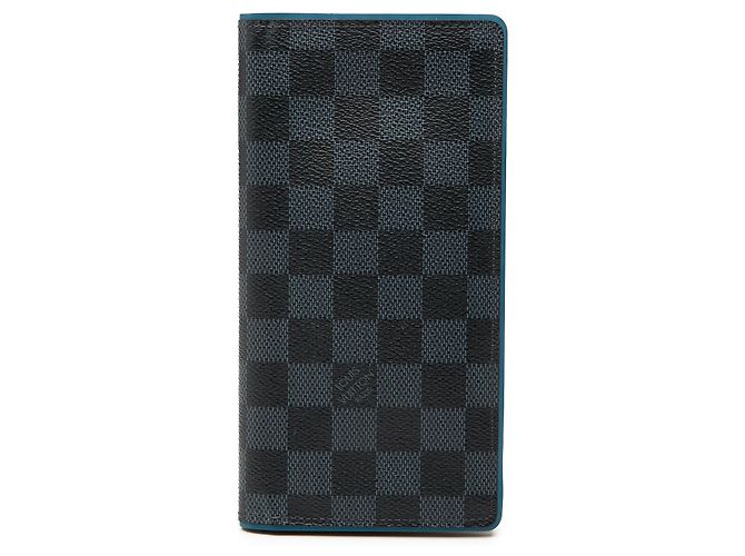 Louis Vuitton Black Damier Graphite Brazza Long Wallet