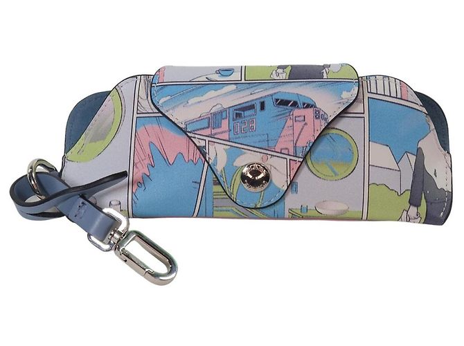 Prada James Jean Comic Print Leather Glasses Case Multiple colors